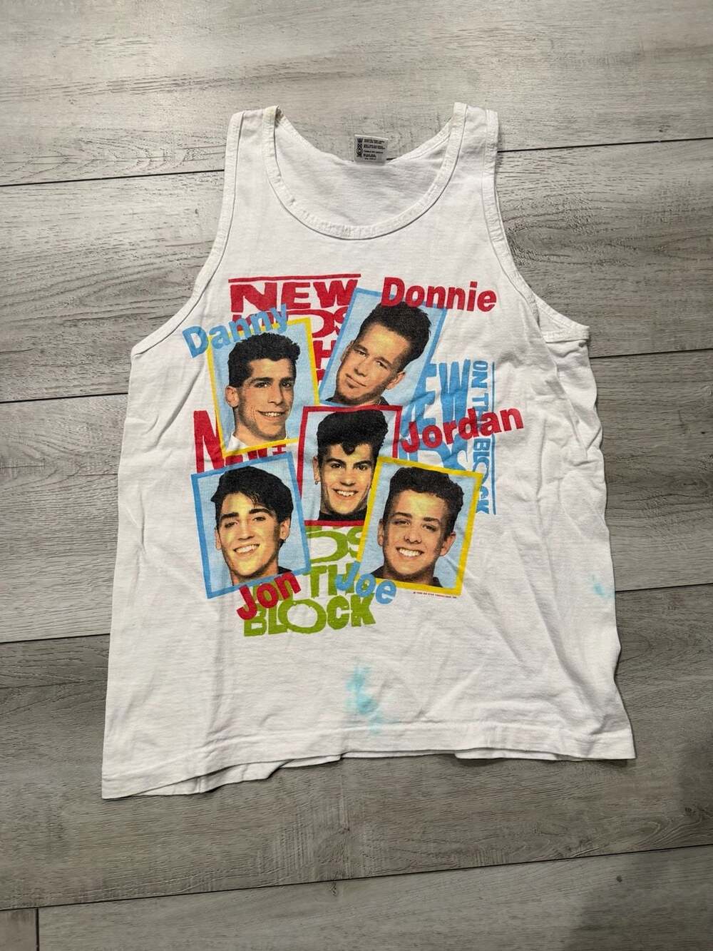 Vintage Anvil New Kids On The Block Tank Top Size L Vintage 1989 Pop Band Tee